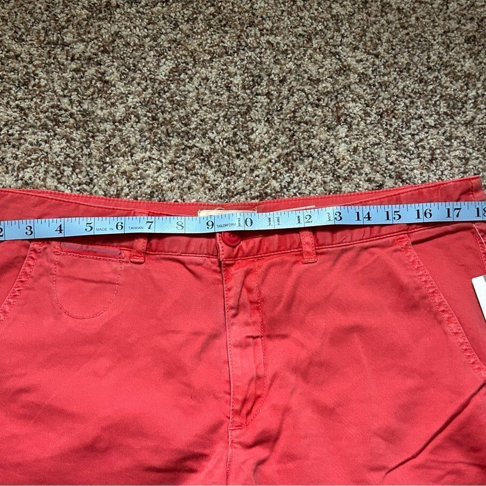 Anthropologie Cropped Ankle Pants in Coral Red - Picture 12 of 15